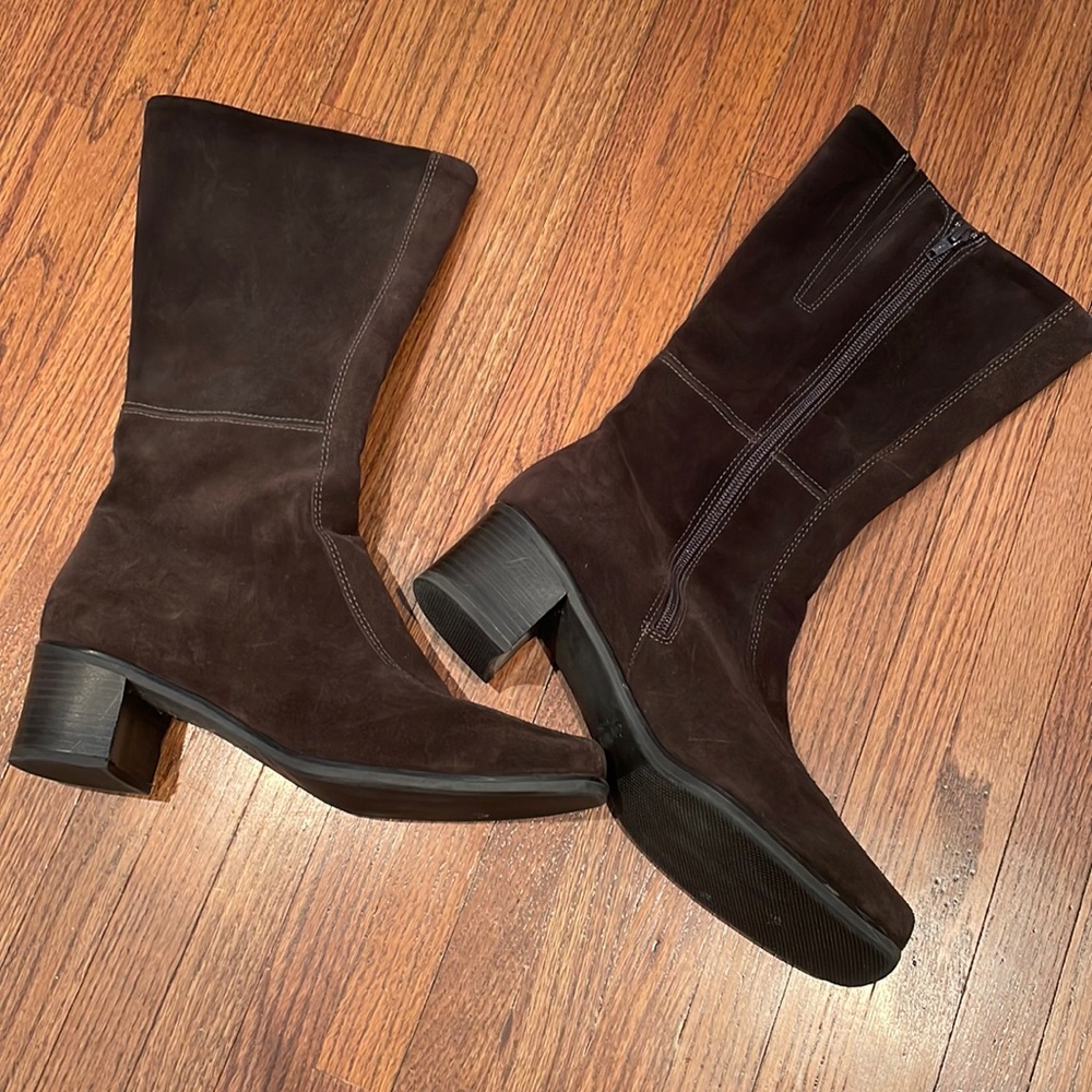 Midcalf suede leather boots